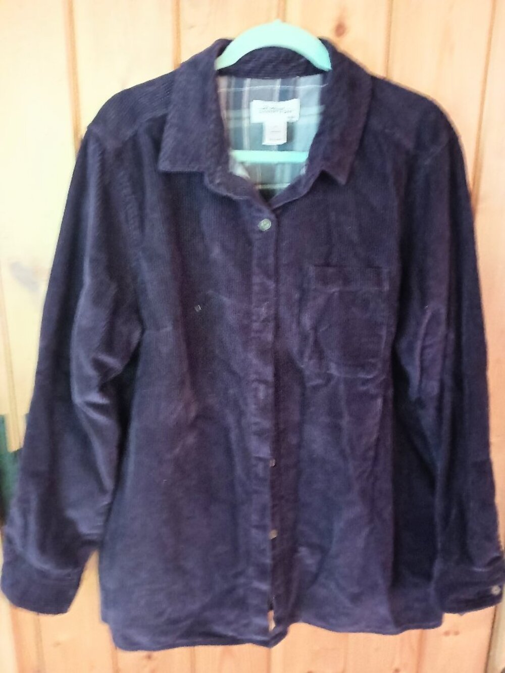 Royal purple corderoy flannel lined shirt/jacket